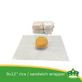 [100 pcs] paper wrapper sheet with lamination for rice, burgers, sandwiches or liner for food trays