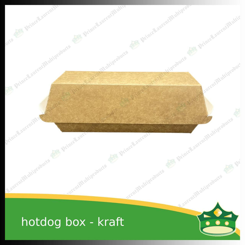 [25 pcs] paper hotdog box white clamshell for take out of hotdogs, sausage, lumpia, siomai