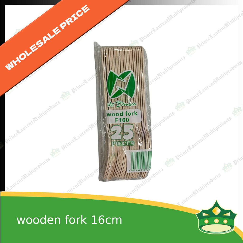 [1 case] wooden fork 160mm disposable biodegradable server cutleries for takeouts as utensils