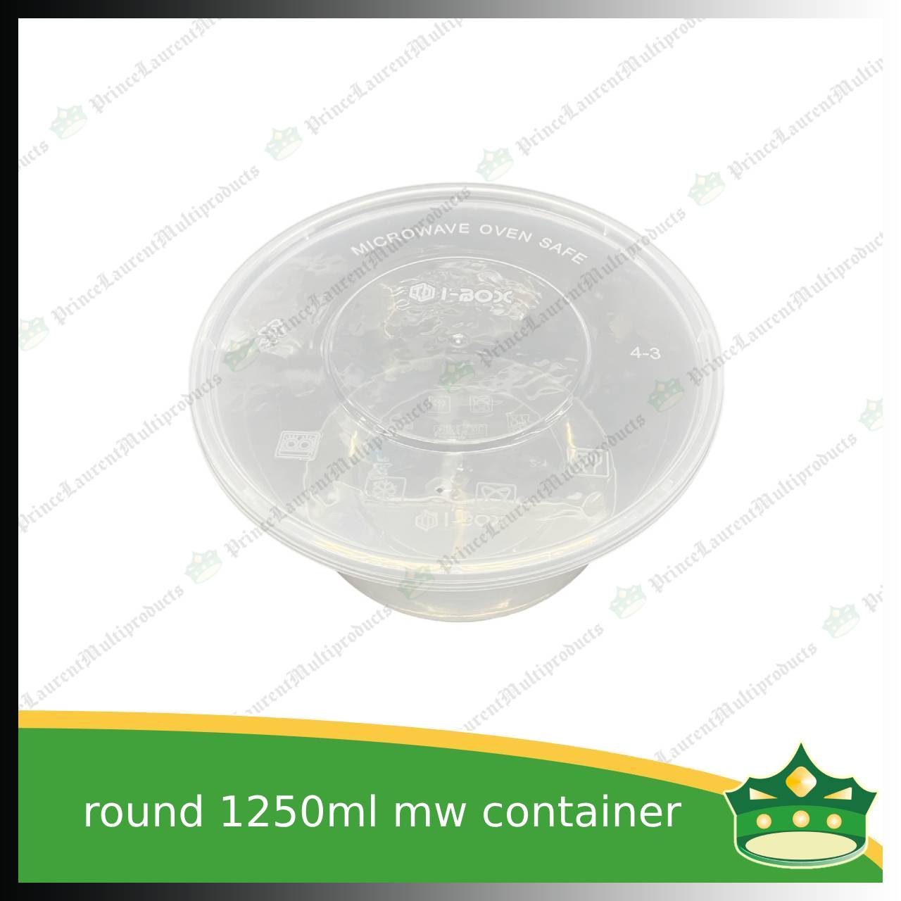 [30 pcs] IBOX brand 1250ml microwavable plastic large bowl containers with lid for take out of noodles soup and other food products