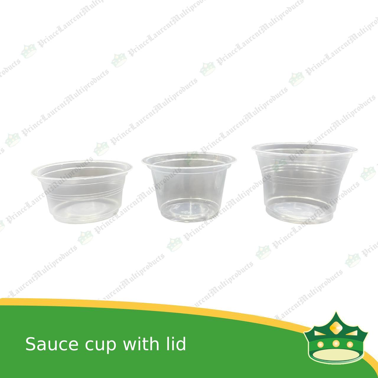 [100 pcs] plastic sauce cup with lid for take away condiments like sauces, gravy, spices, side dishes
