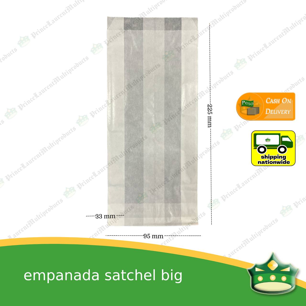 [100 pcs] Glassine satchel bag for empanadas , pies , chicharon , crackers