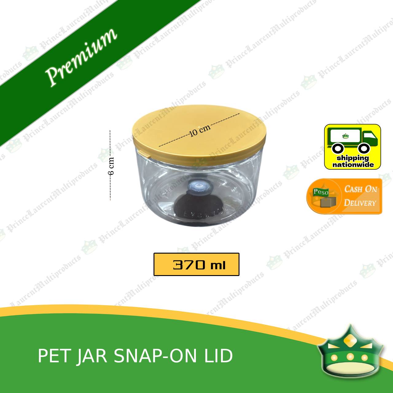 [1 pack] PET jar with snap-on lid (370ml / 750ml) as gift containers of delicacies, baked products