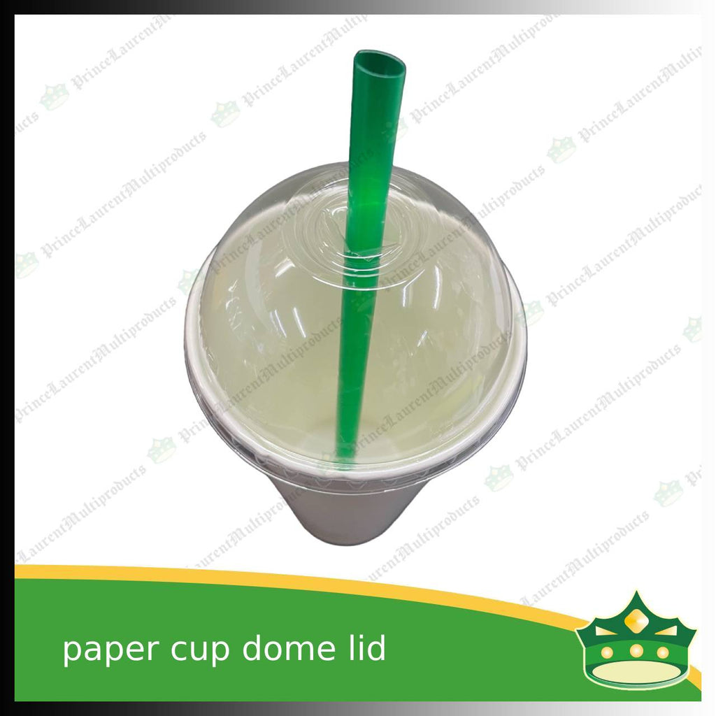 [100 pcs] dome LID 90mm diameter for paper cups 16oz or 22oz for smoothie shakes frappe cold beverages
