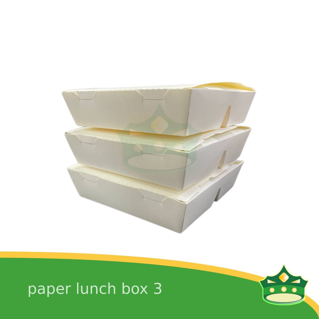 [25 pcs] paper lunch box 3 white laminated or paper bento 3 division, 3 partitions for large meals, viands, ulam, rice toppings, pansit, noodles, take-outs, food deliveries, leak-proof, saucy take-outs