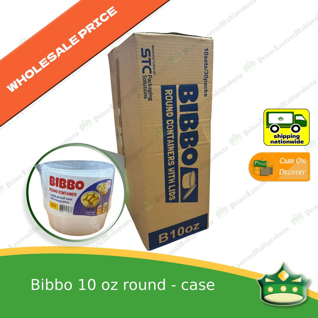 [300 pcs] Bibbo 10 oz round microwavable container with lids for packed meals rice lunch wholesale
