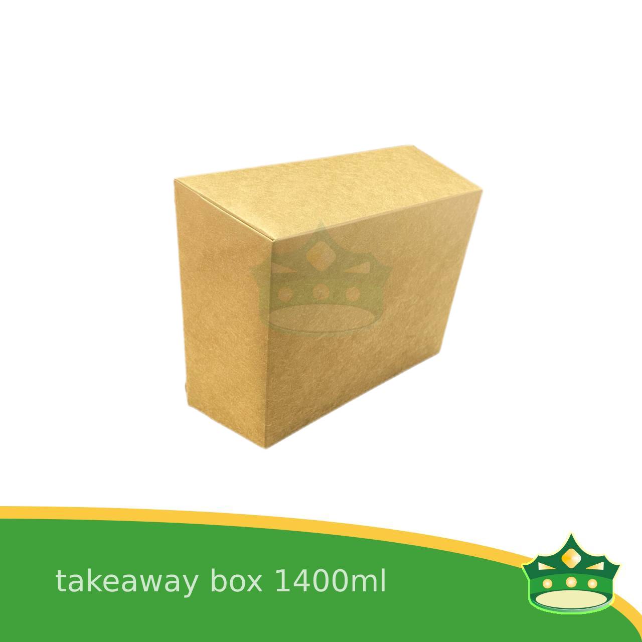 [50 pcs] takeaway box kraft 1400ml laminated for take-out meals, viands, snacks, noodes, pansit, ulam, rice toppings, fried chicken, chicken pops and other products, saucy food