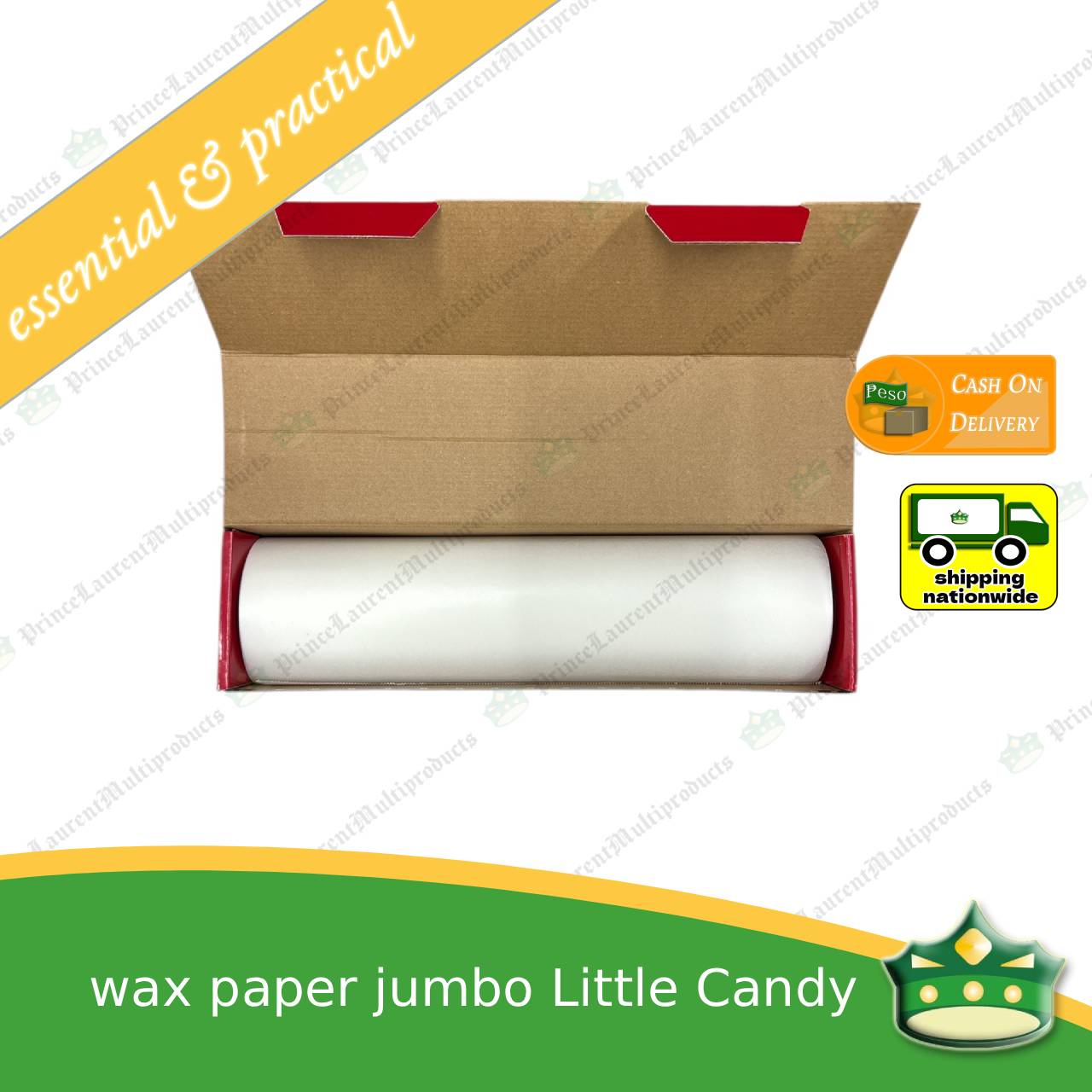 [1 roll] wax paper 30cm wide with cutter non-stick biodegradable for baking and wrapping