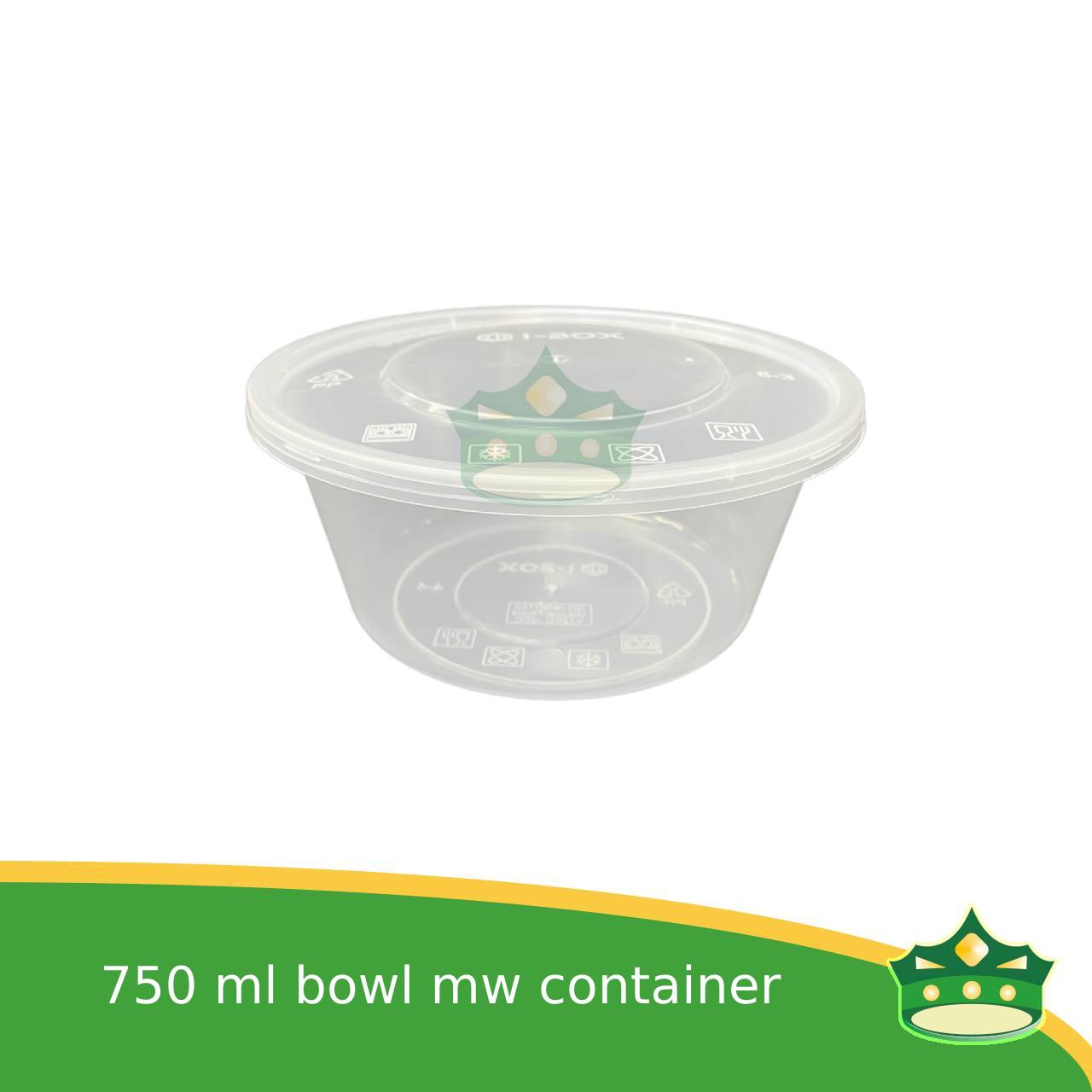 (10 pcs) IBOX brand microwavable plastic bowl containers with lid for take out of noodles soup and other food products