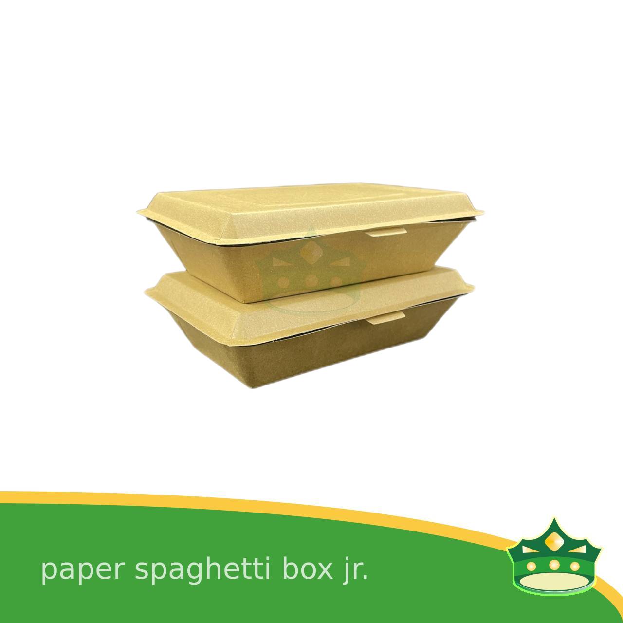 [50 pcs] paper spaghetti jr. box kraft brown for take-outs and delivery of meals, ulam, rice toppings, appetizers, kanin at ulam balot sa karton, laminated inside no leak sauce