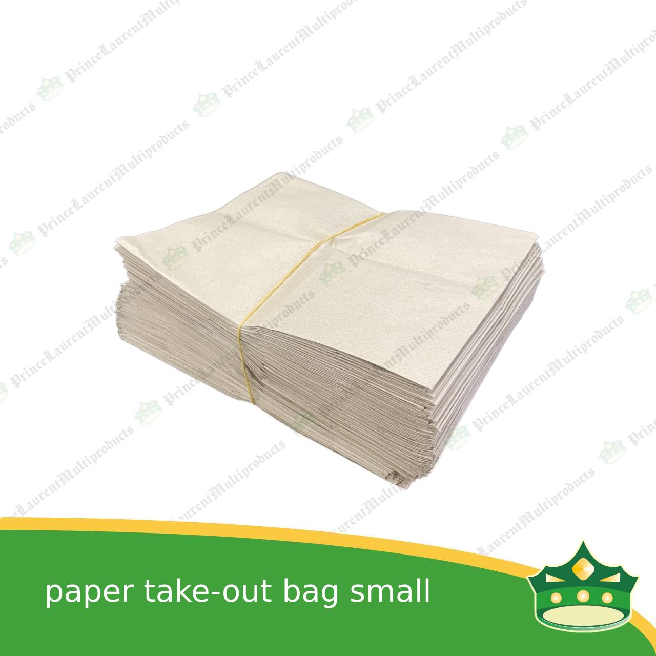 [100 pcs] paper take out bag small for take away and delivery packaging perfect fit for paper food boxes