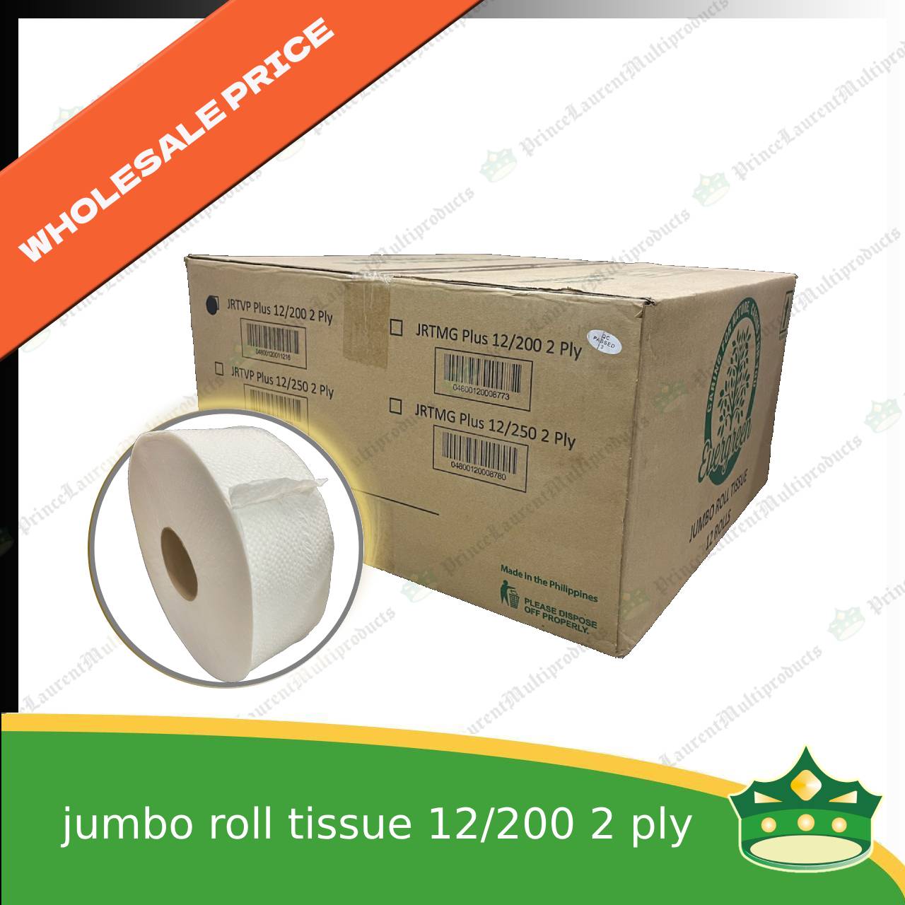[1 case] jumbo roll tissue white JRT virgin pulp for commercial use