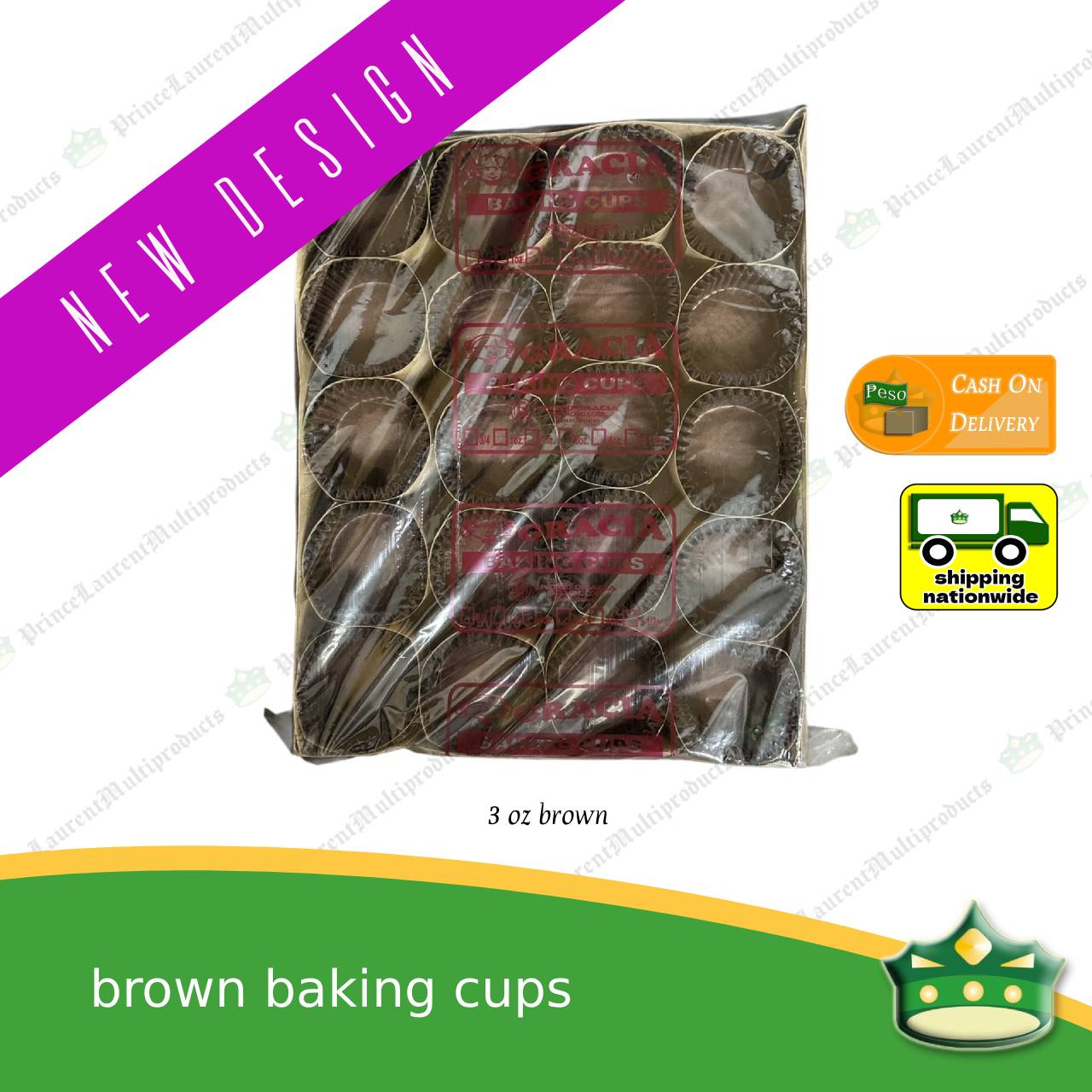 [1 pack] glassine cupcake liner baking cup BROWN for pastries,  tarts, cupcakes, eclairs, mamon