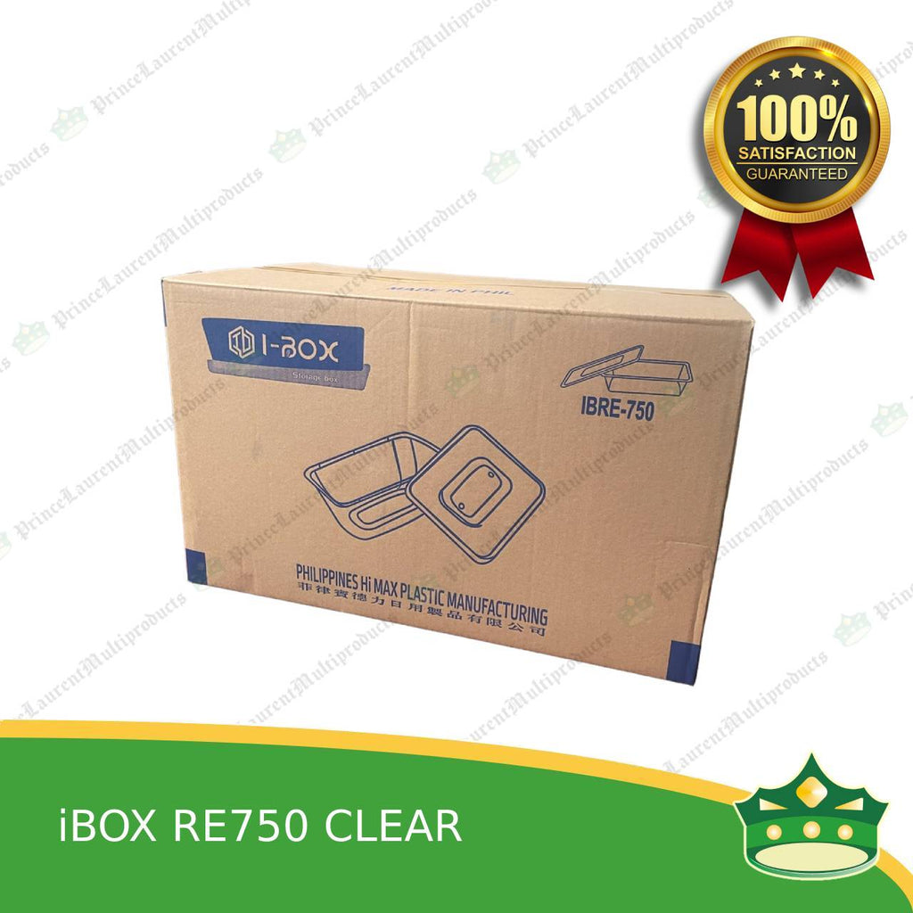 [300 pcs] IBOX brand re750 CLEAR microwavable plastic rectangular containers take out for meals and other food products