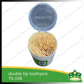 [280 pcs] bamboo toothpick double tip with holder for hygiene and practicality use in household or restaurant