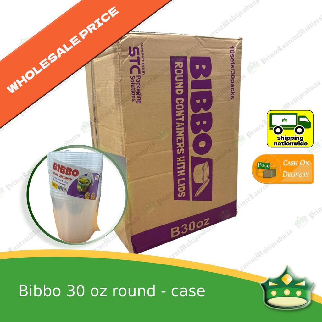 [300 pcs] Bibbo 30 oz round microwavable container with lids for packed meals rice lunch wholesale