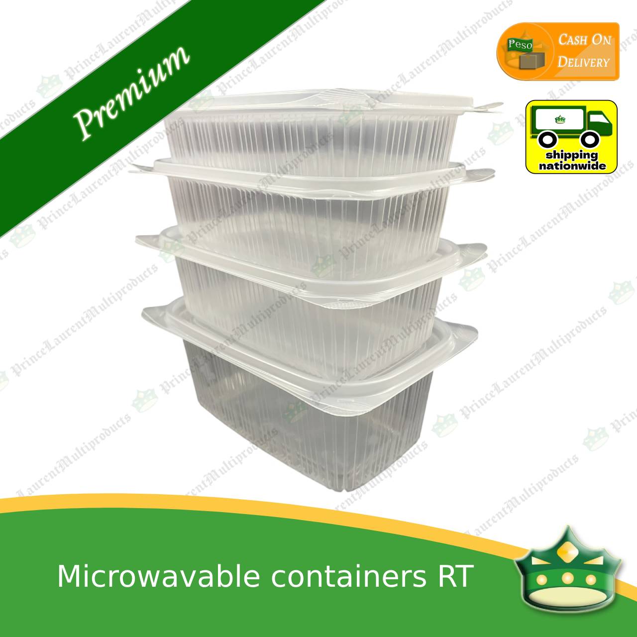 [50 pcs] unique microwavable rectangular container as food holders / takeout containers