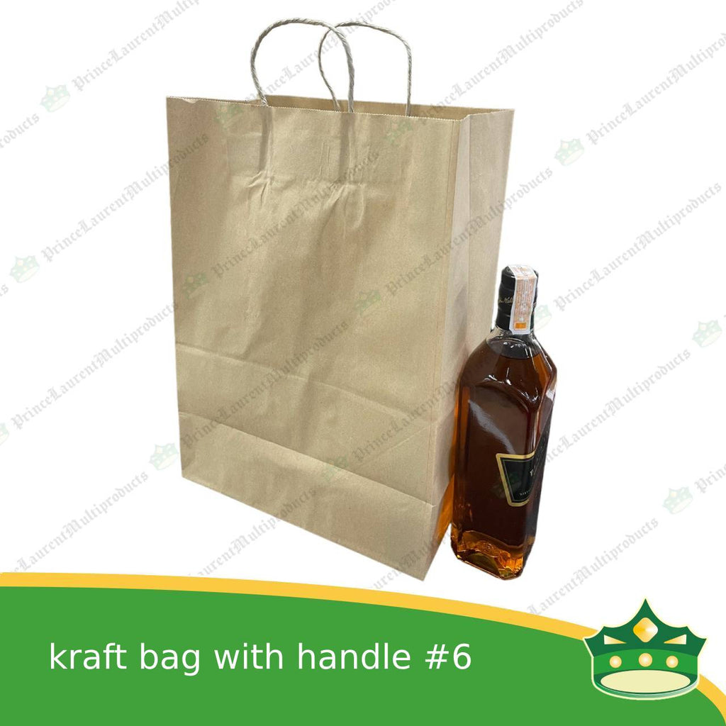 [25 pcs] kraft paper bag with handle #6 (305x172x415mm)