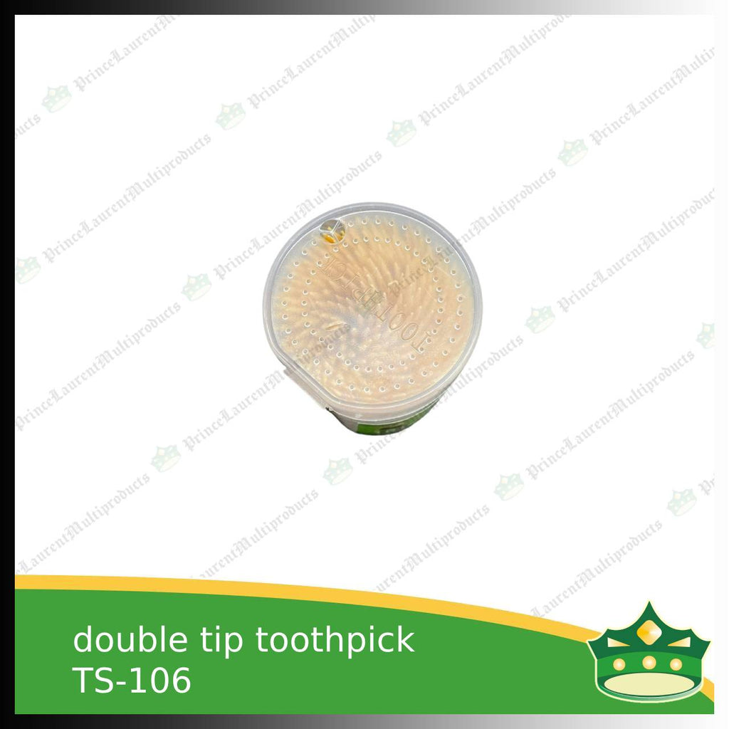 [280 pcs] bamboo toothpick double tip with holder for hygiene and practicality use in household or restaurant