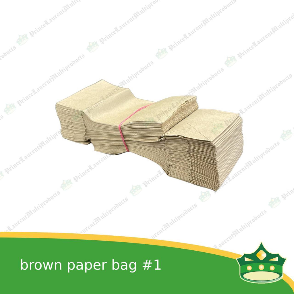 [100 pcs] kraft brown paper bag #1 (2x3-1/2x6-1/2") for environment friendly packaging