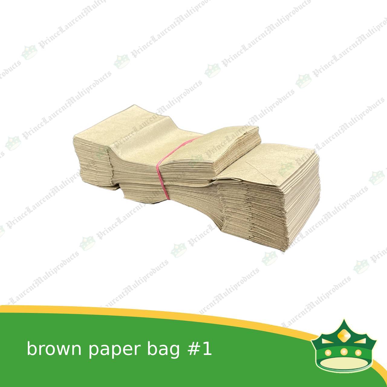 [100 pcs] kraft brown paper bag #1 (2x3-1/2x6-1/2") for environment friendly packaging