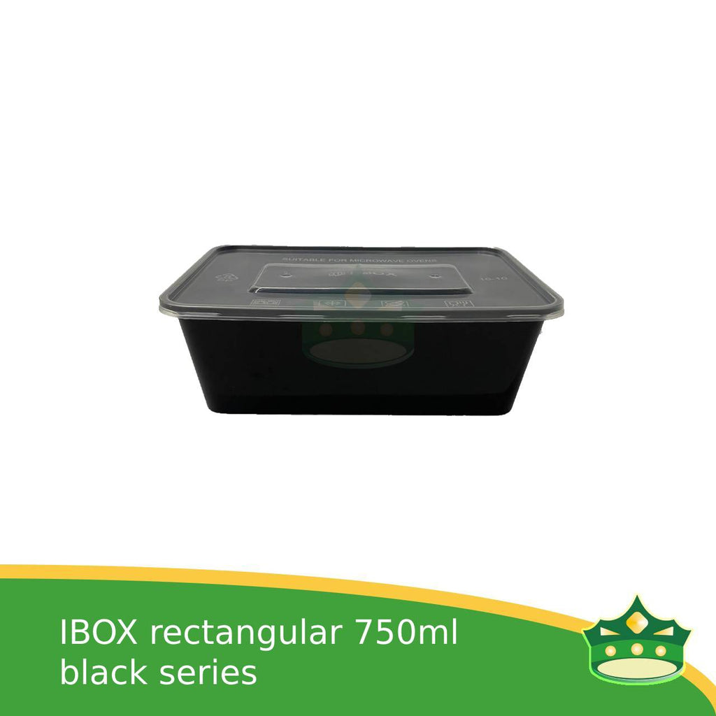 IBOX brand microwavable plastic rectangular containers take out for meals and other food products
