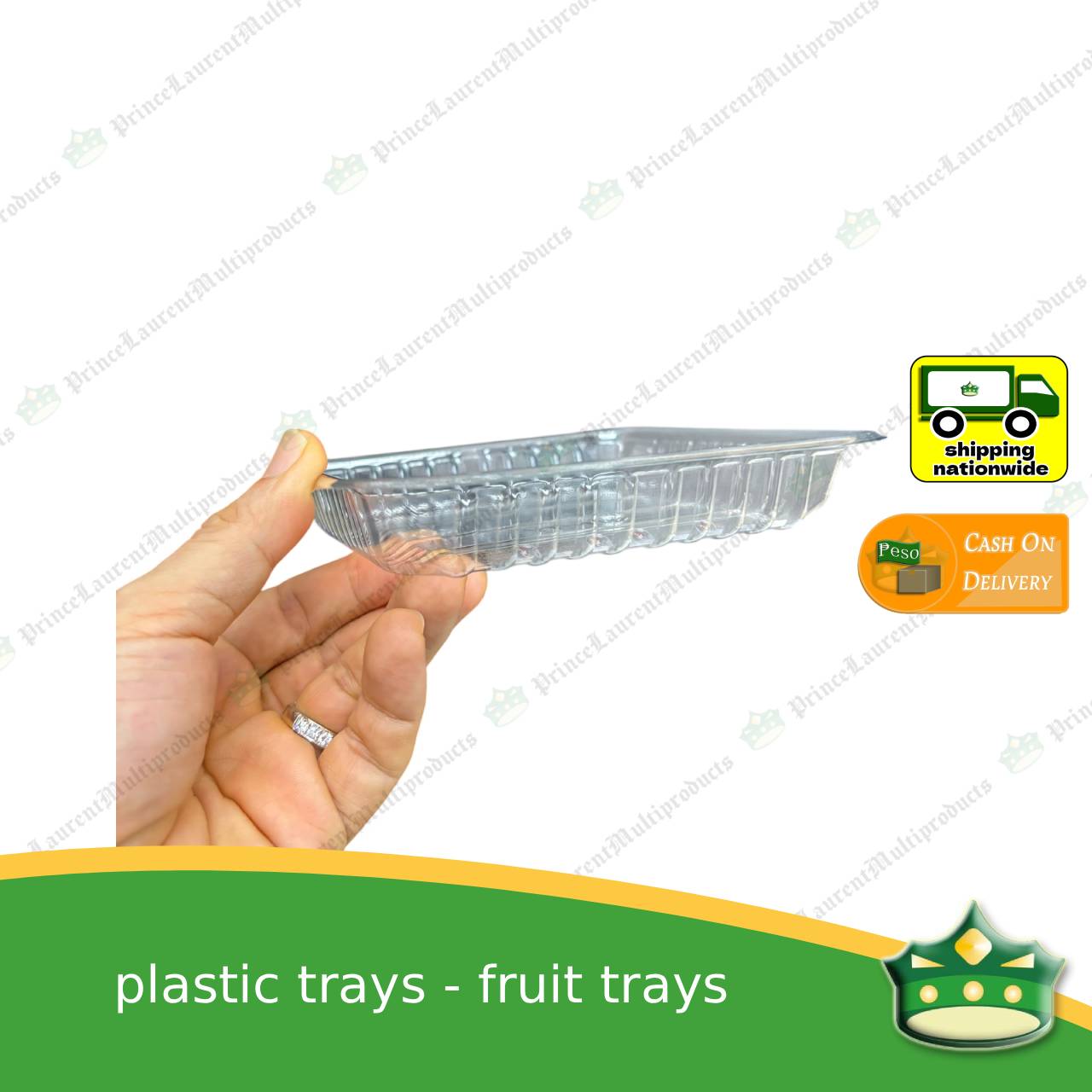 [100 pcs] multi-functional plastic fruit trays square or rectangular for repacking fruits vegetables