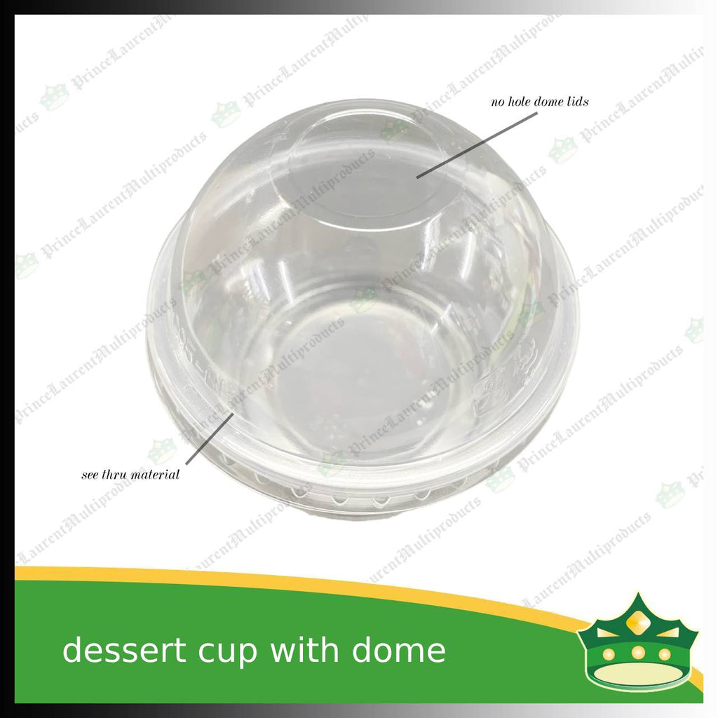 [100 pcs] dessert cup with dome LID 95mm diameter for desserts, side dishes, mini cakes, sundae or ice cream