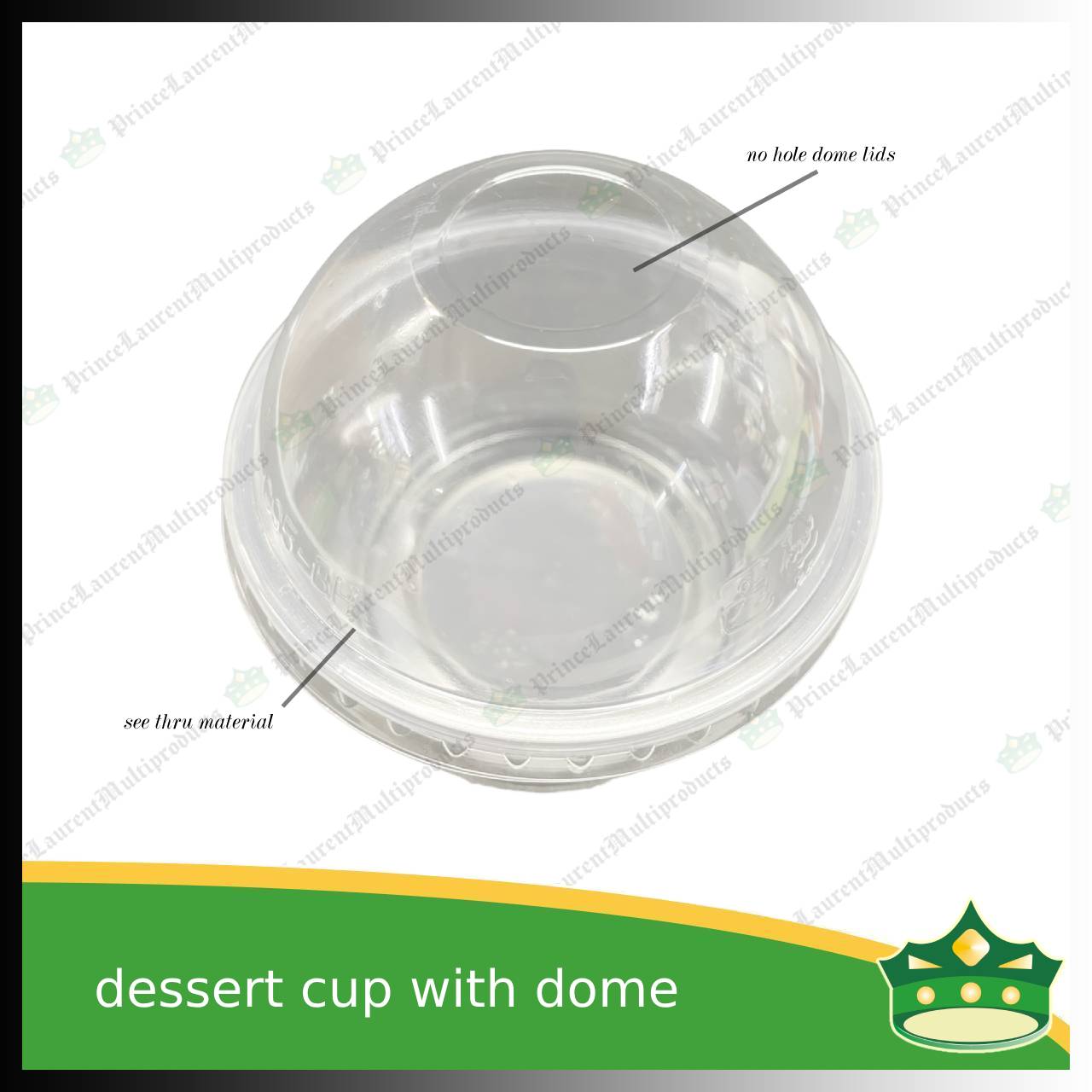 [100 pcs] dessert cup with dome LID 95mm diameter for desserts, side dishes, mini cakes, sundae or ice cream