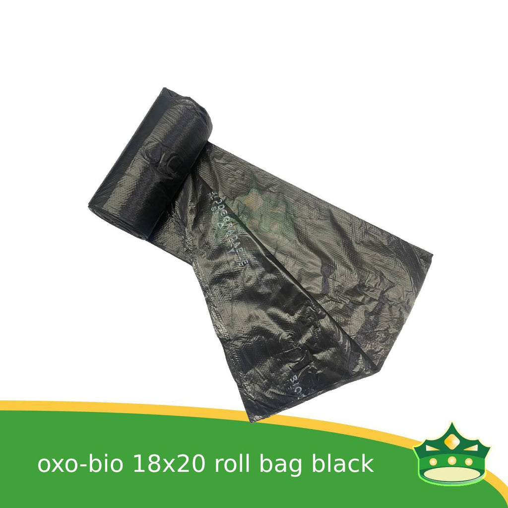 oxo-biodegradable trash bag roll black