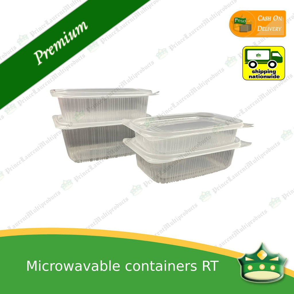 [50 pcs] unique microwavable rectangular container as food holders / takeout containers
