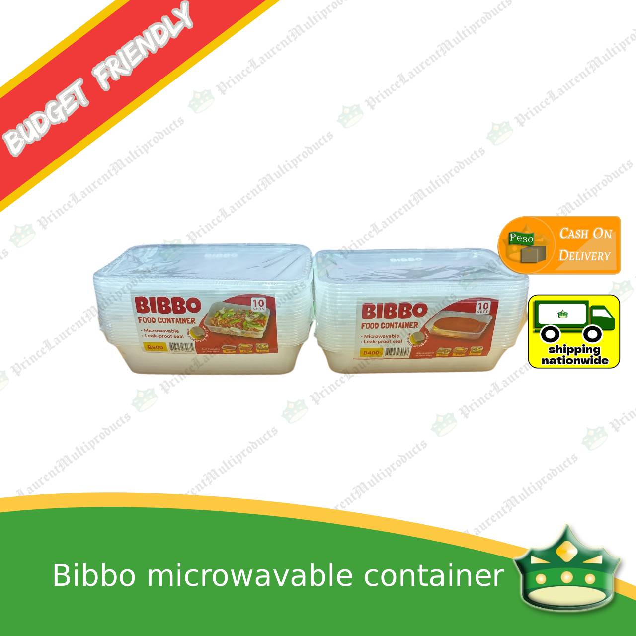 [10 pcs] Bibbo 400/500ml microwavable container for packed meals, rice meal, packed lunch