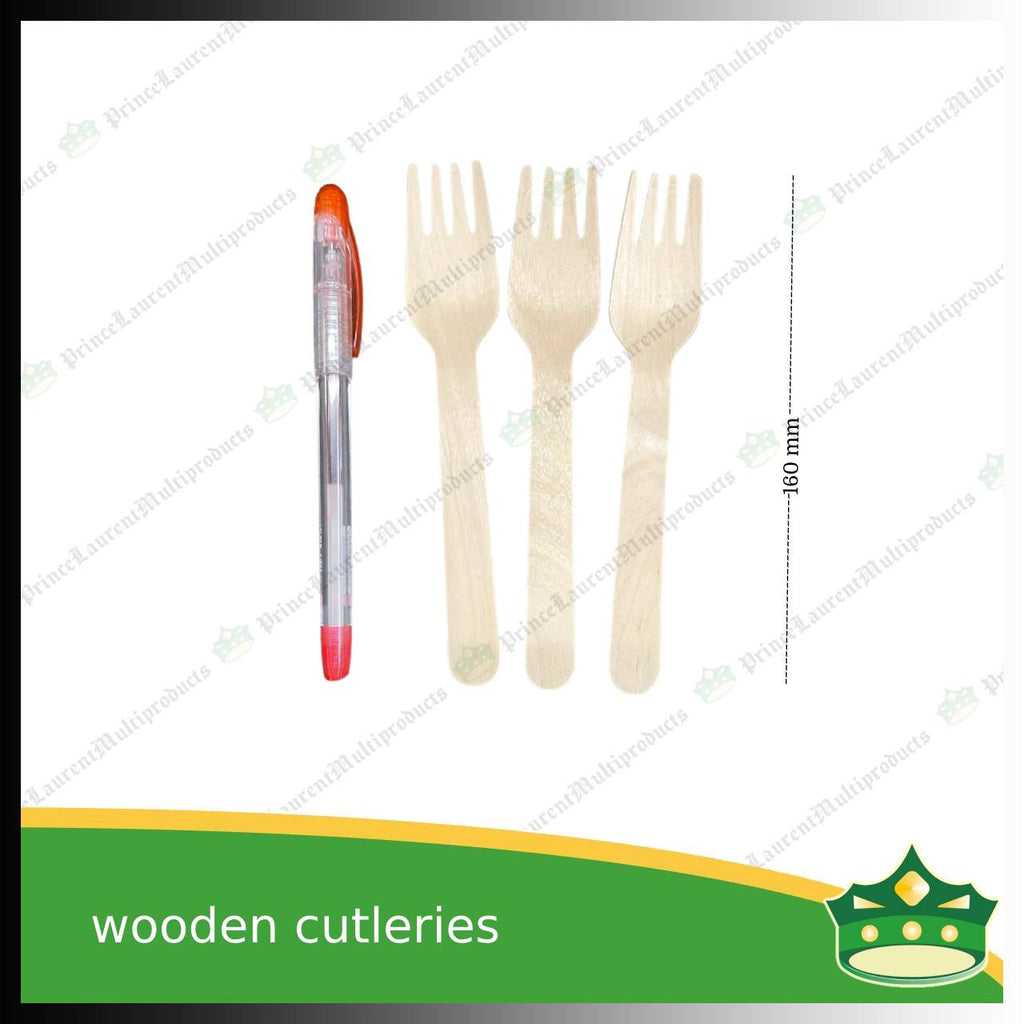[1 case] wooden fork 160mm disposable biodegradable server cutleries for takeouts as utensils