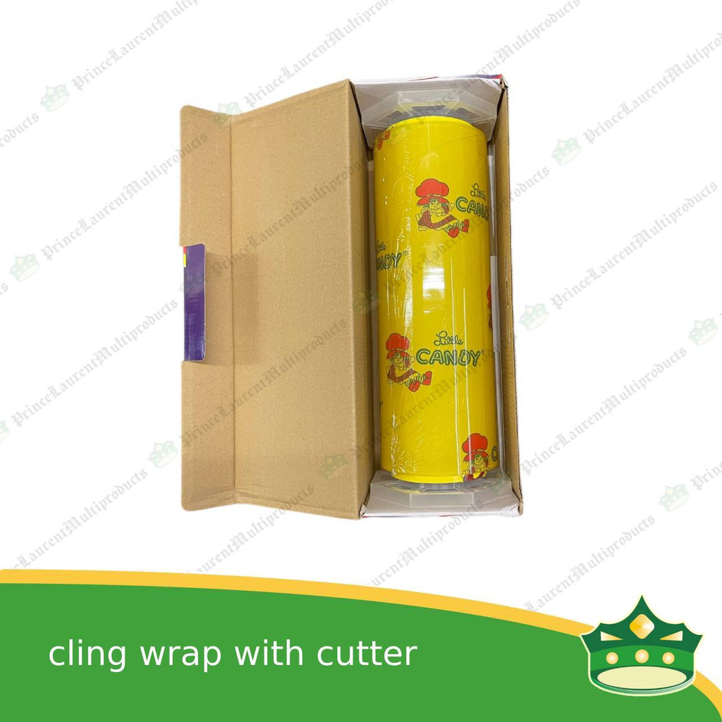 cling wrap polyvinyl food plastic wrap 30cm x 300m with cutter / slider for convenient food wrapping