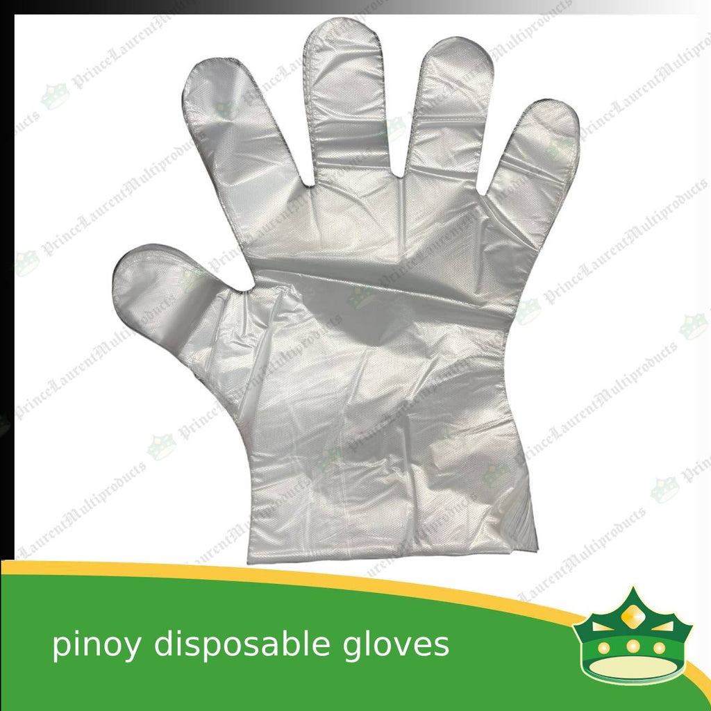 [100 pcs] plastic disposable gloves transparent with all purpose usage