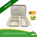 [50 pcs] cornstarch 3D bento box compostable food box biodegradable meal box