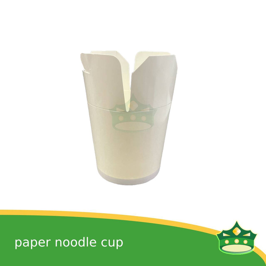 [25 pcs] noodle box / noodle cup paper /rice in a box 390cc white with PE lamination for take-outs of noodles, pasta, rice-toppings, meatballs and so much more
