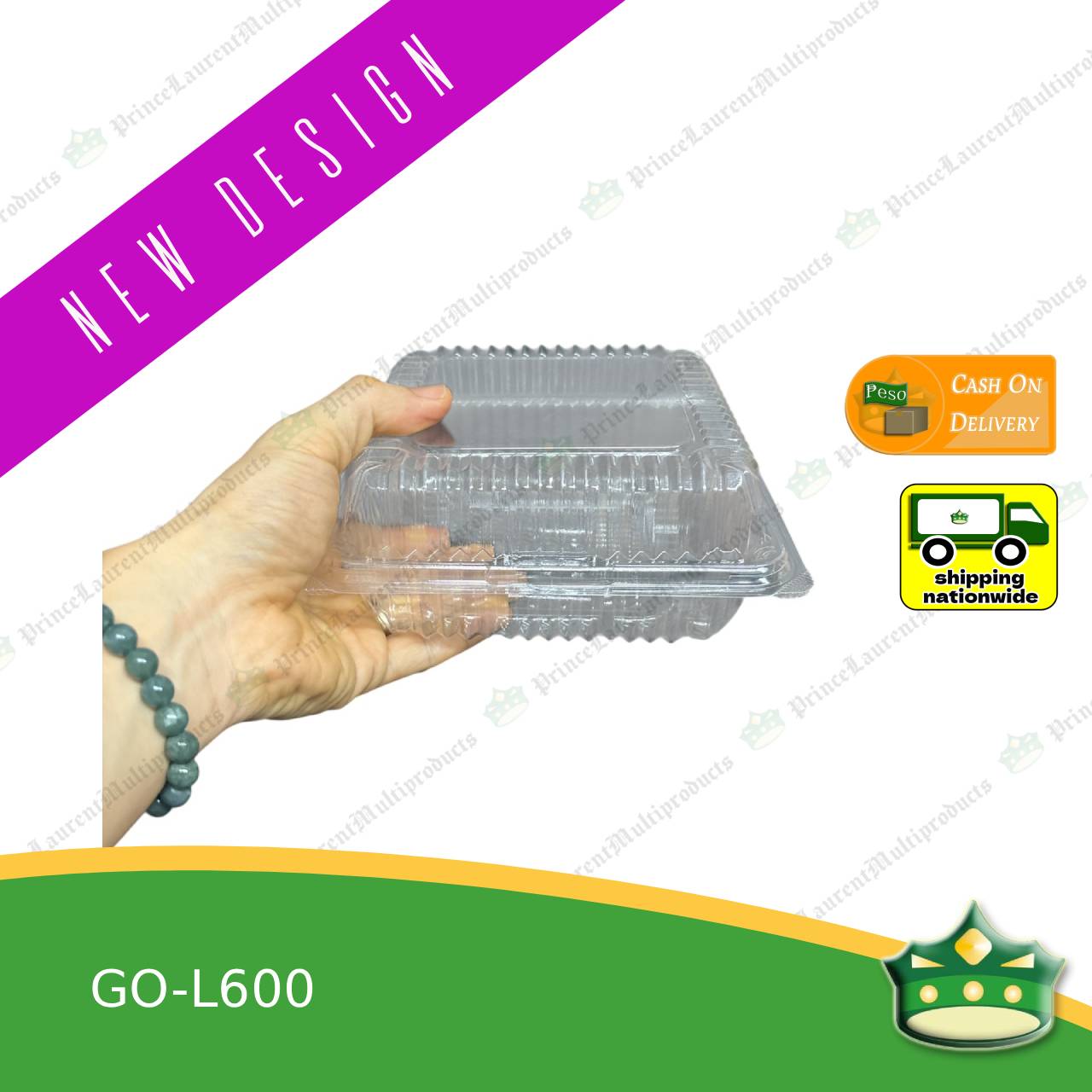 [50 pcs] clear clamshell GO-L600 square (4.5x4.5x2.5 inch) OPS clearview food containers for any food products, Leche flans, tarts, macaroons, salad, fruits, baked goods