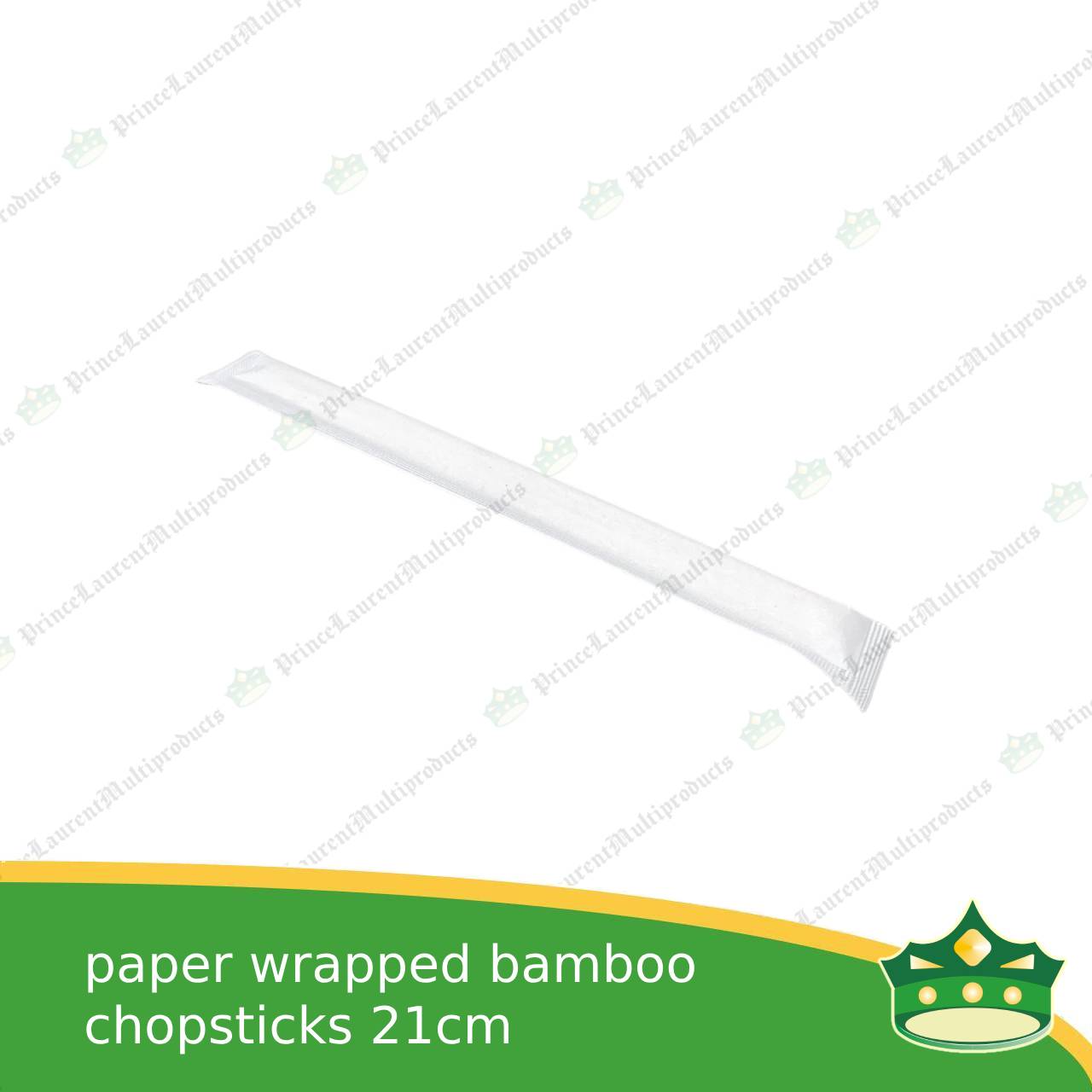 [100 pcs] individually paper wrapped bamboo chopsticks 21cm as disposable biodegradable cutleries for takeouts as utensils