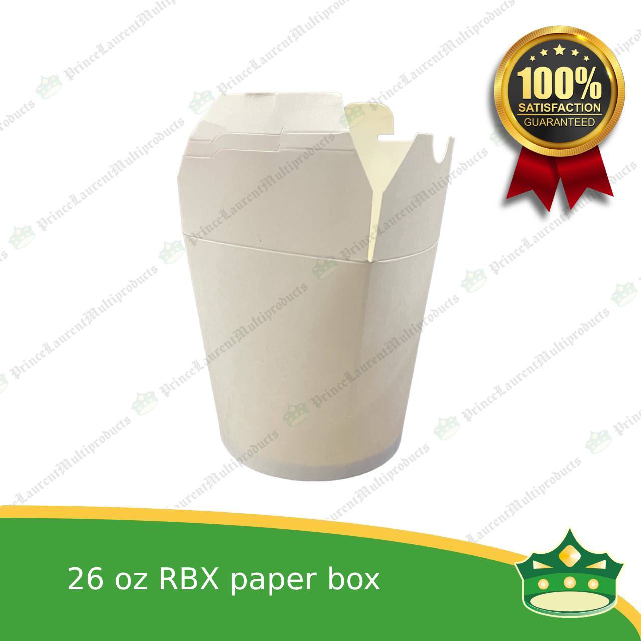 [50 pcs] noodle box 26 oz / noodle cup paper /rice in a box 770cc white with PE lamination for take-outs of noodles, pasta, ricetoppings, meatballs and so much more