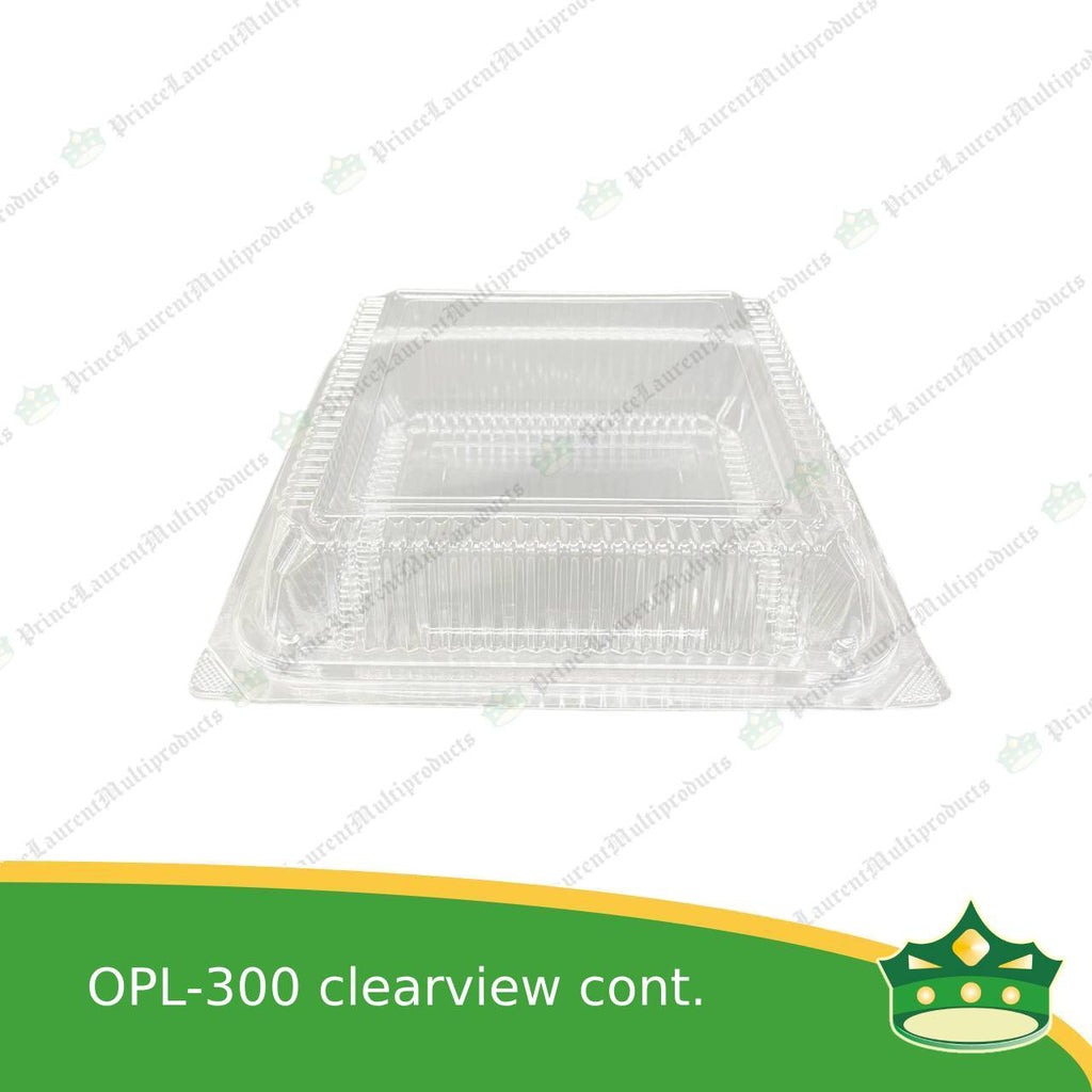 [50 pcs] clear clamshell OPL300 OPS clearview food containers for any food products, muffins, cakes, chiffon, cupcakes, salad, fruit, baked goods