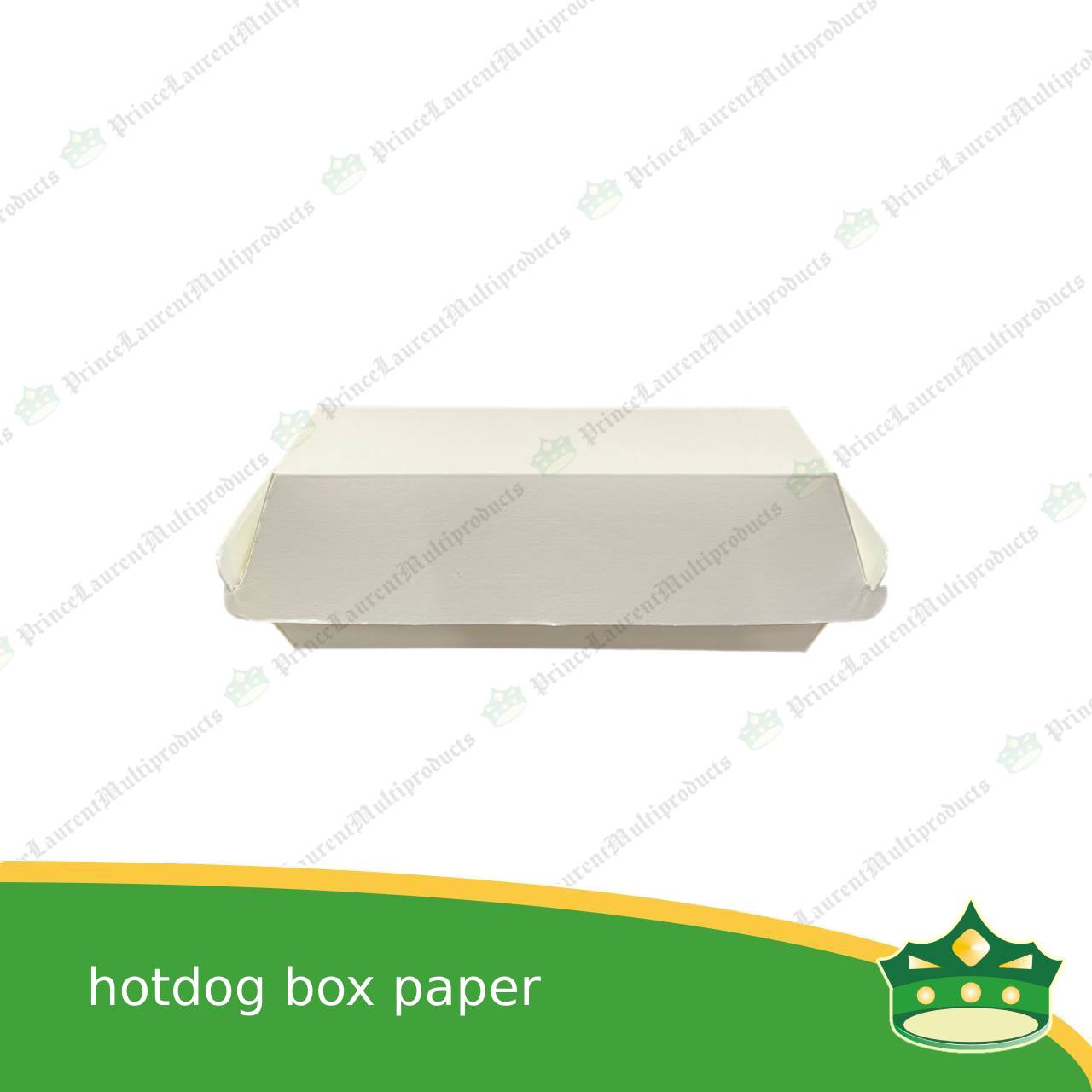 [25 pcs] paper hotdog box white clamshell for take out of hotdogs, sausage, lumpia, siomai