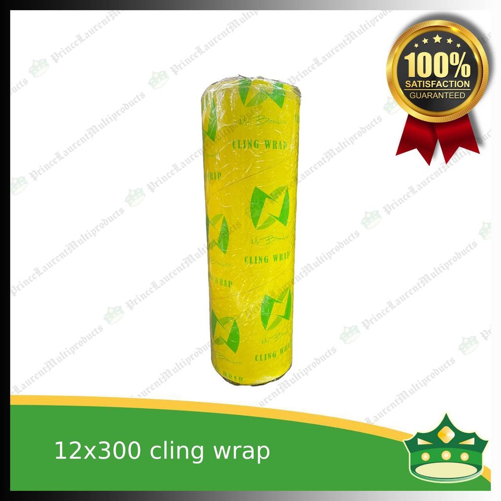 [1 roll] plastic polyvinyl wrap or cling wrap or food wrap MR. BAMBOO