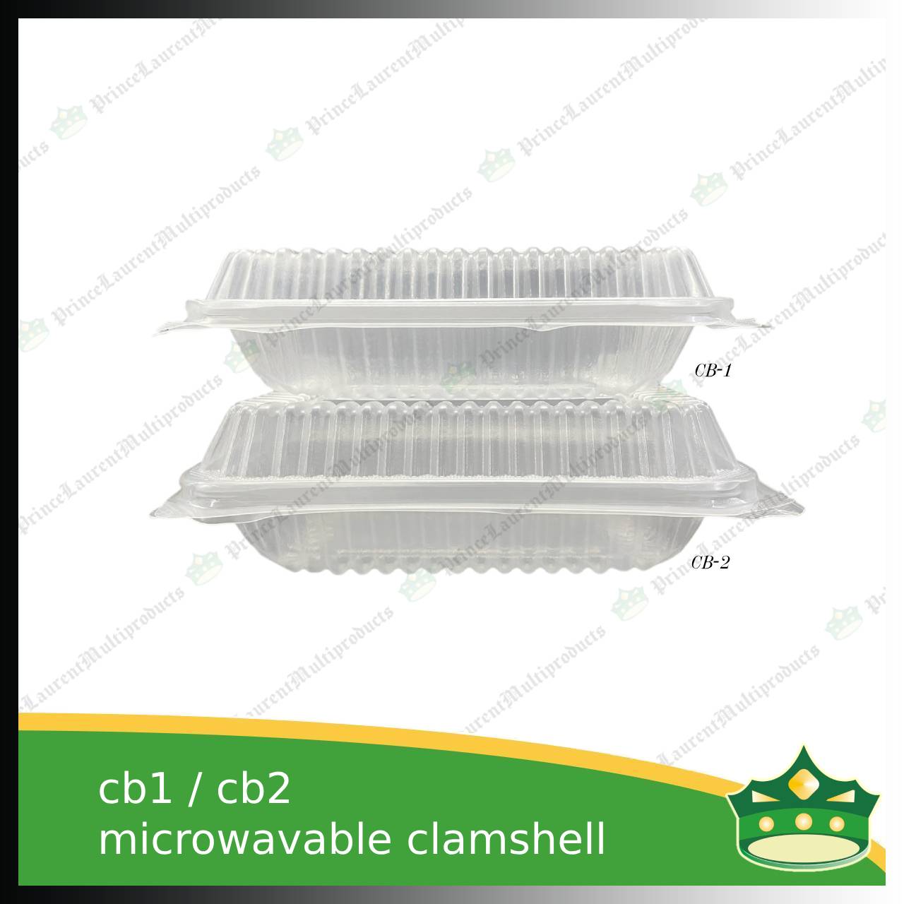 [50 pcs] spaghetti box plastic pp microwavable clamshell for food catering service, food box