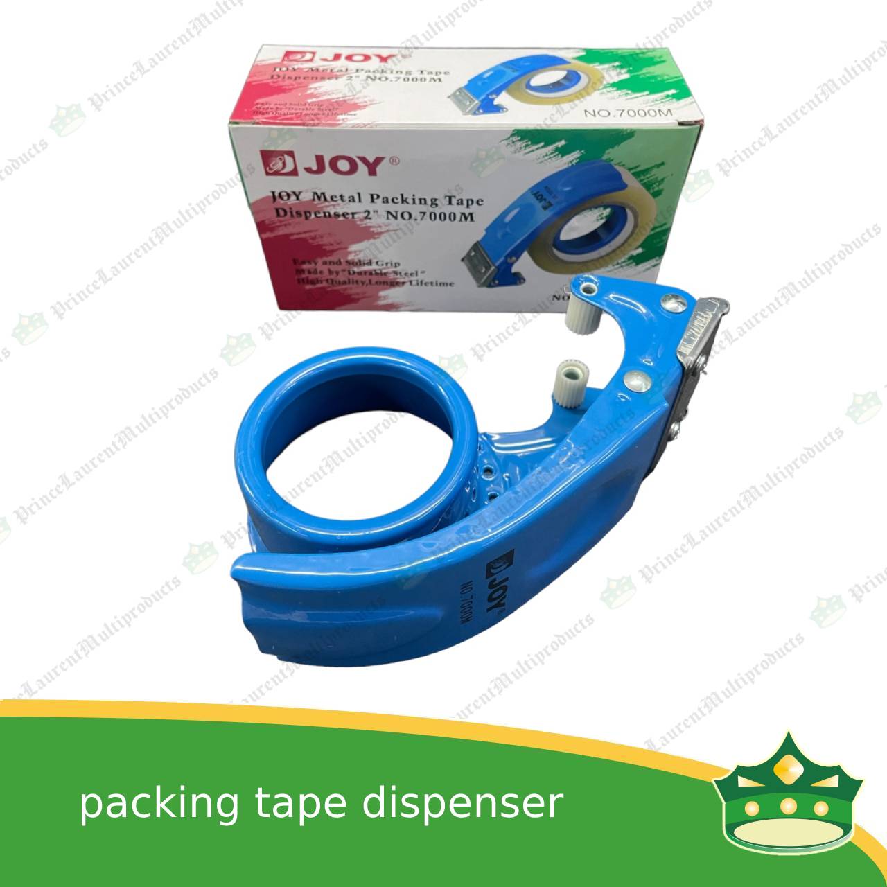 [1 pc] packing tape dispenser, packaging tape holder, metal durable with cutter