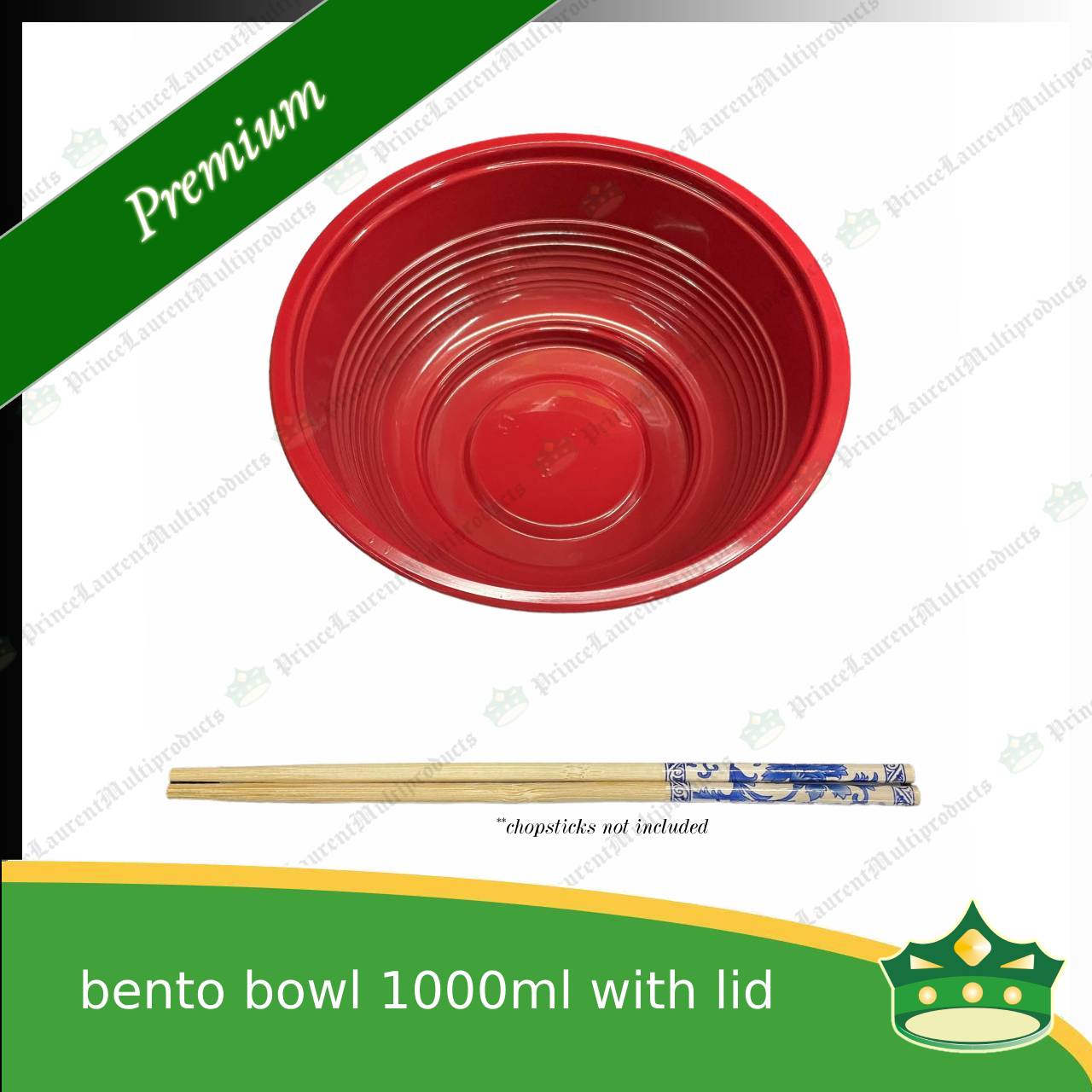 [50 pcs] ramen bowl bento bowl 1000ml red and black bottom with clear lid for noodles ramen