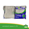 [25 pcs] compostable cornstarch spoon and fork biodegradable disposable for takeout utensils