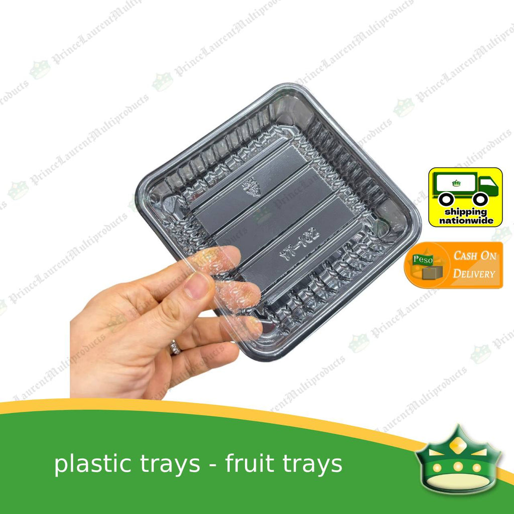 [100 pcs] multi-functional plastic fruit trays square or rectangular for repacking fruits vegetables