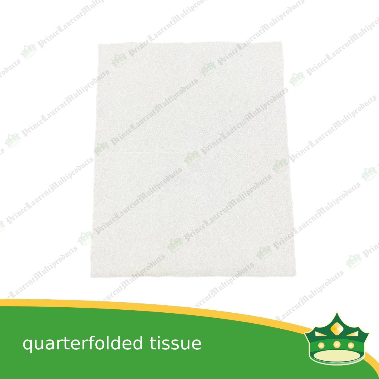 [350 sheets] quarterfolded tissue white pure pulp for table napkin, food or hospitality services, table napkins