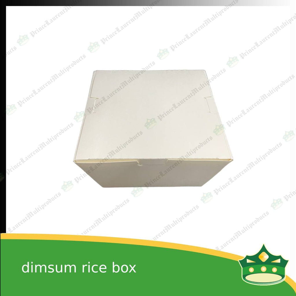 [25 pcs] paper dimsum rice box laminated white for take-out take home away meal pack for dimsum w/ rice or noodles